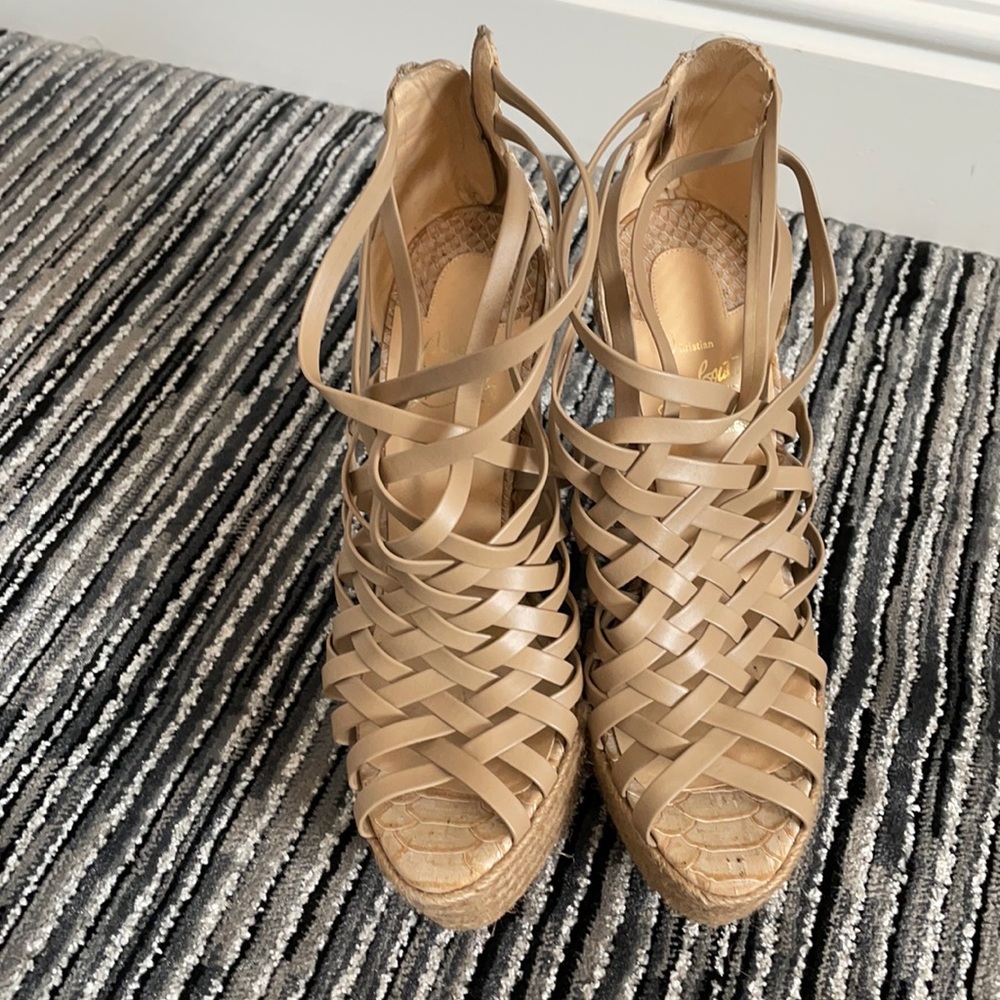 Christian Louboutin size 39. Wedge/ Espadrilles